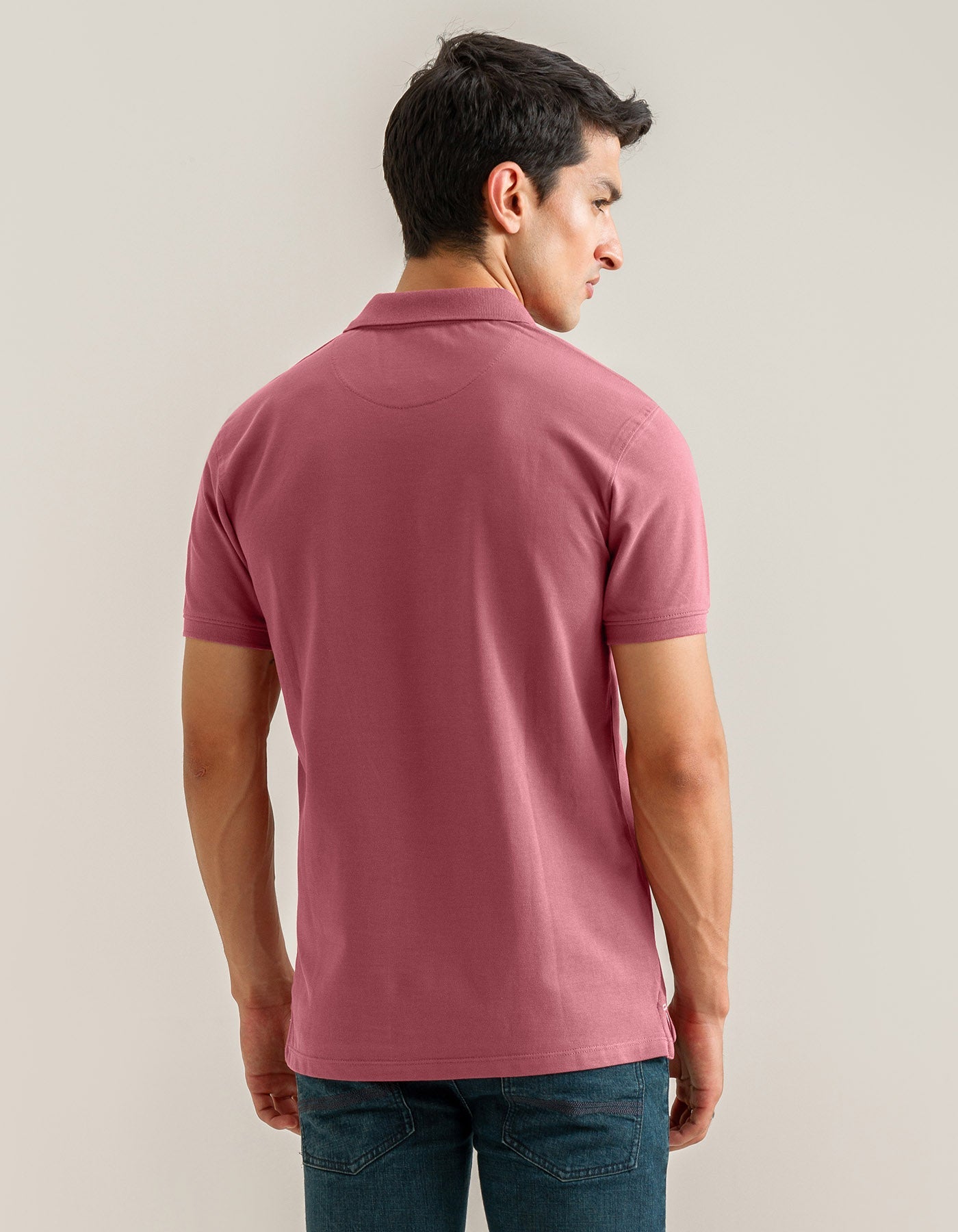 Plain Pique Polo - Warm Pink