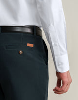 Self Textured White Formal Shirt