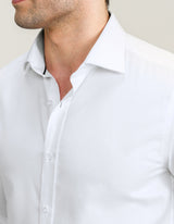 Easy Care Textured White Dress Shirt