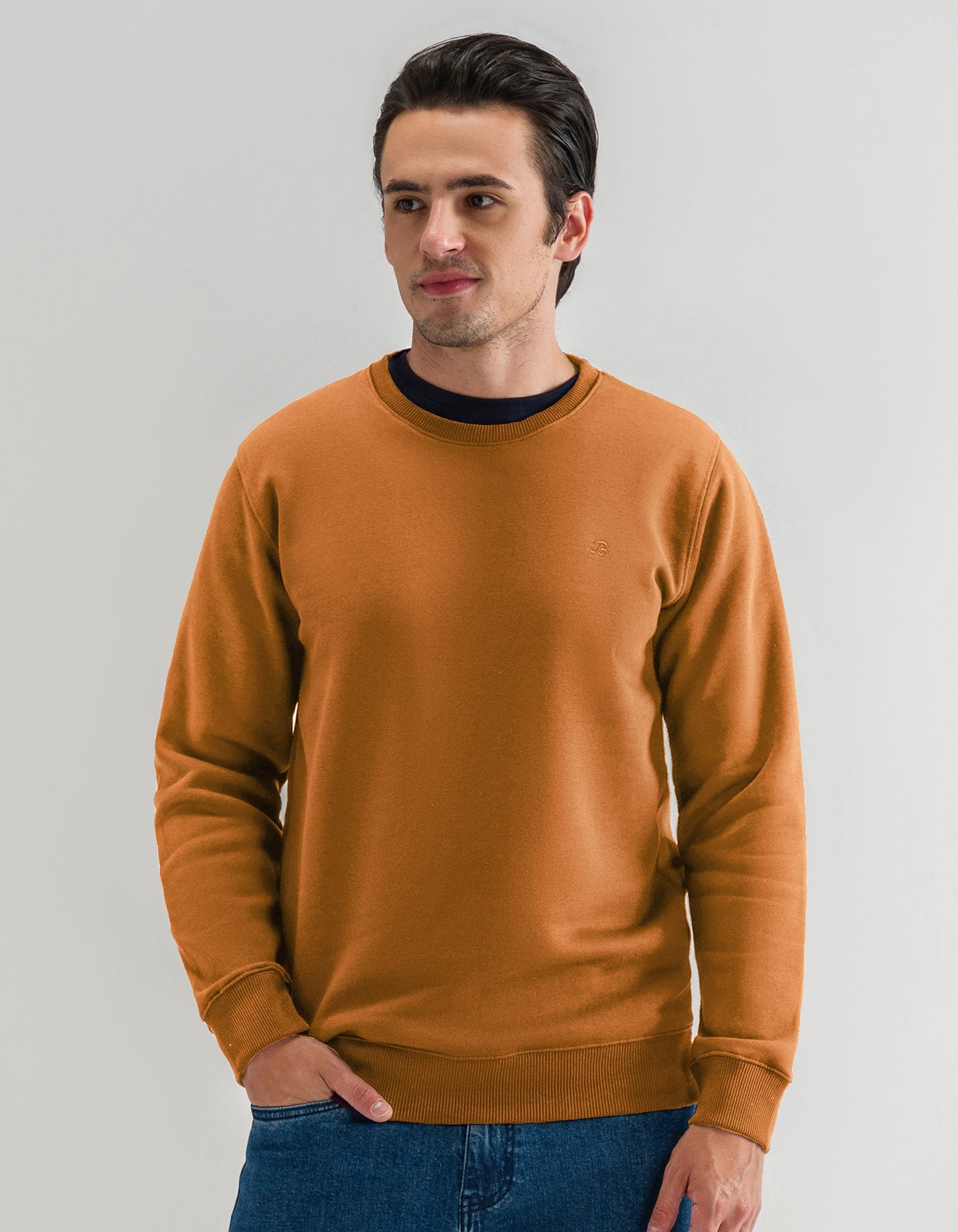 Classic Mustard Crew Neck Sweatshirt