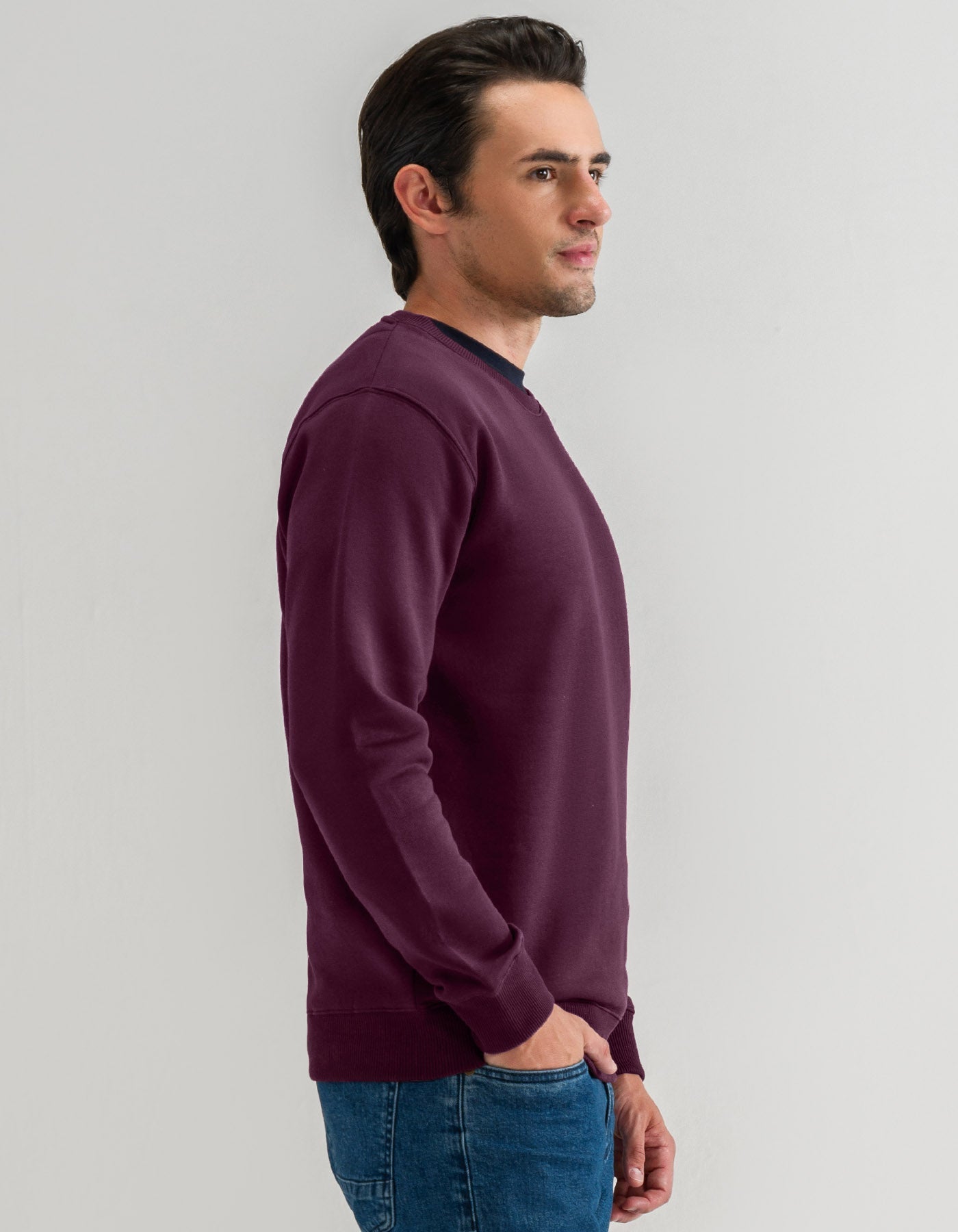 Classic Maroon Crewneck Sweatshirt