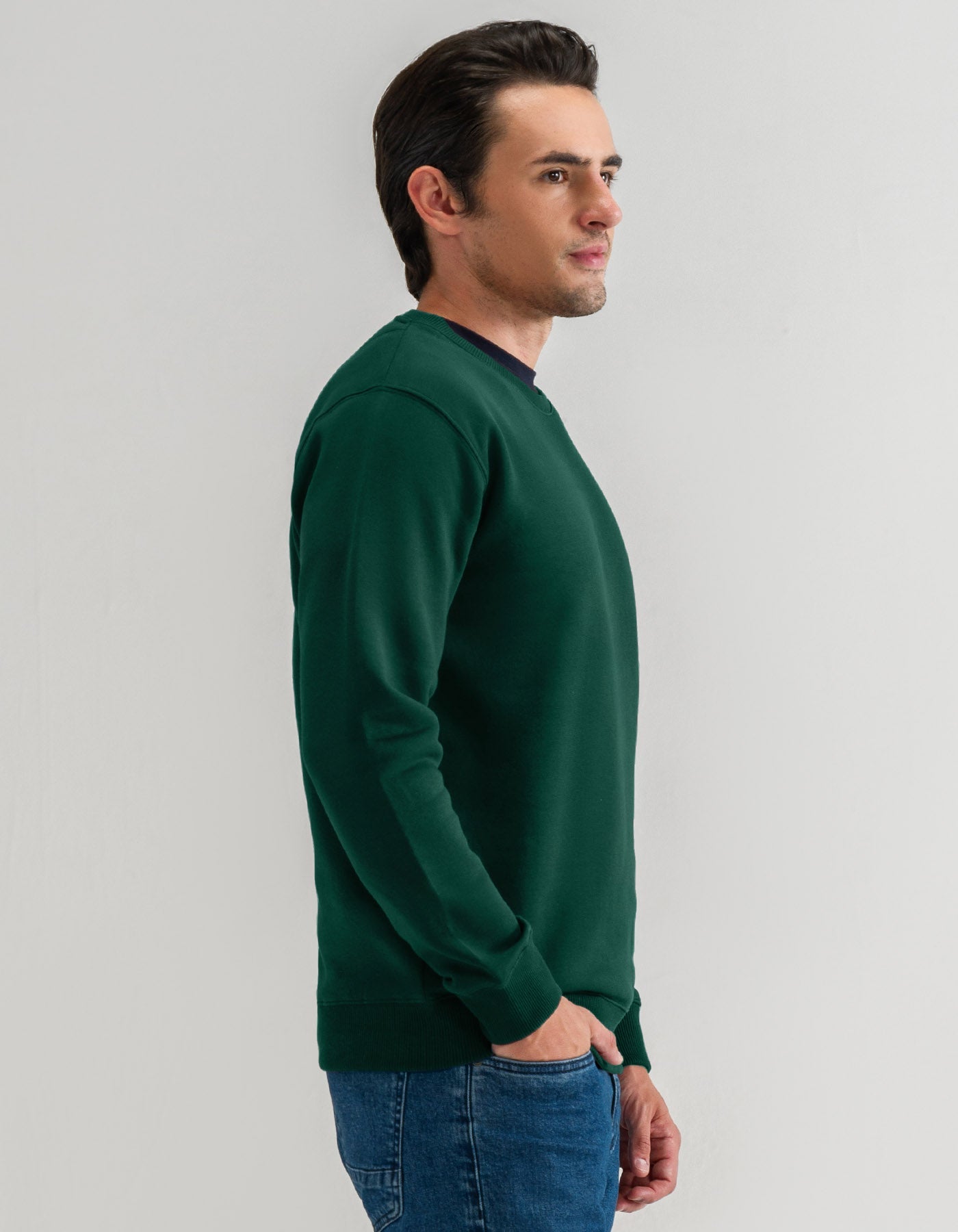 British Green Fleece Crewneck Sweatshirt