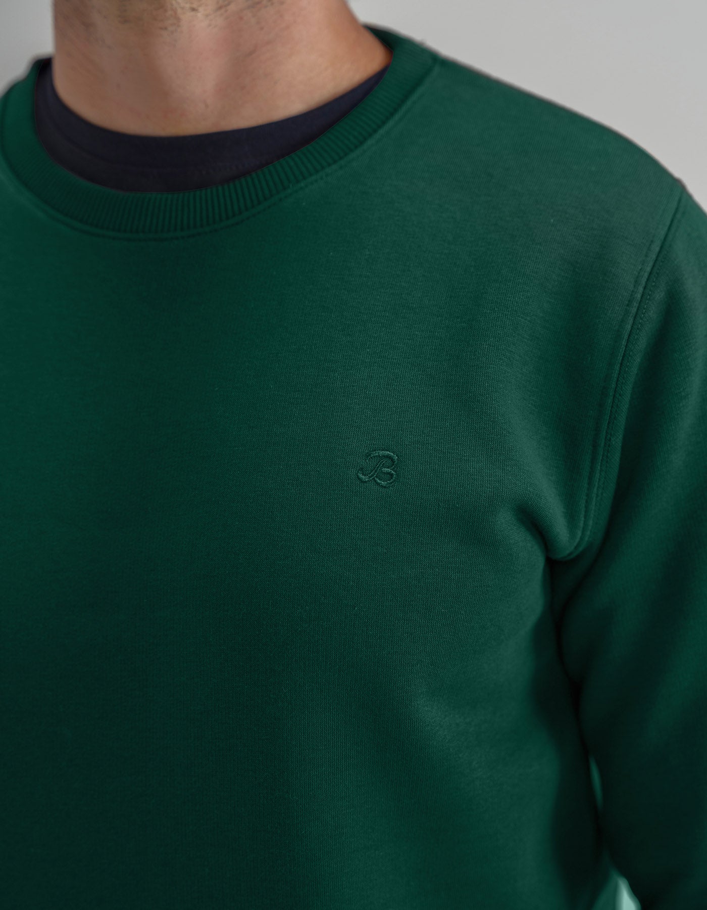 British Green Fleece Crewneck Sweatshirt