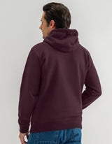 Maroon Plain Fleece Pullover Hoodie
