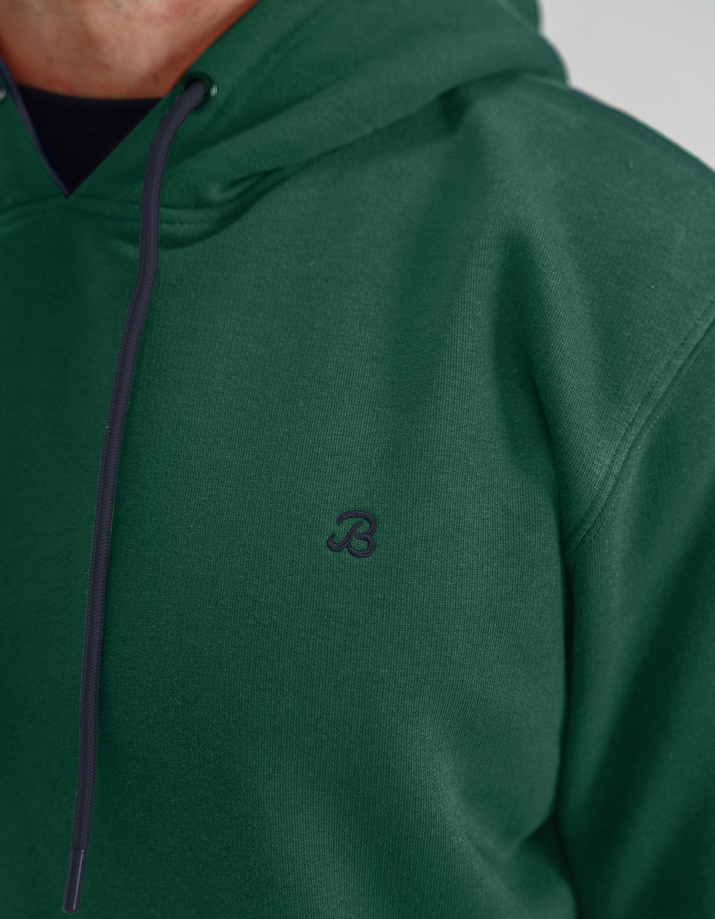 British Green Plain Pullover Fleece Hoodie