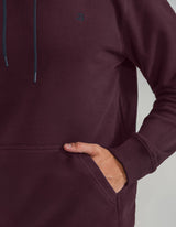 Maroon Plain Fleece Pullover Hoodie