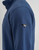 Mid Blue Mock Neck Fleece Zipper