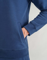 Mid Blue Mock Neck Fleece Zipper