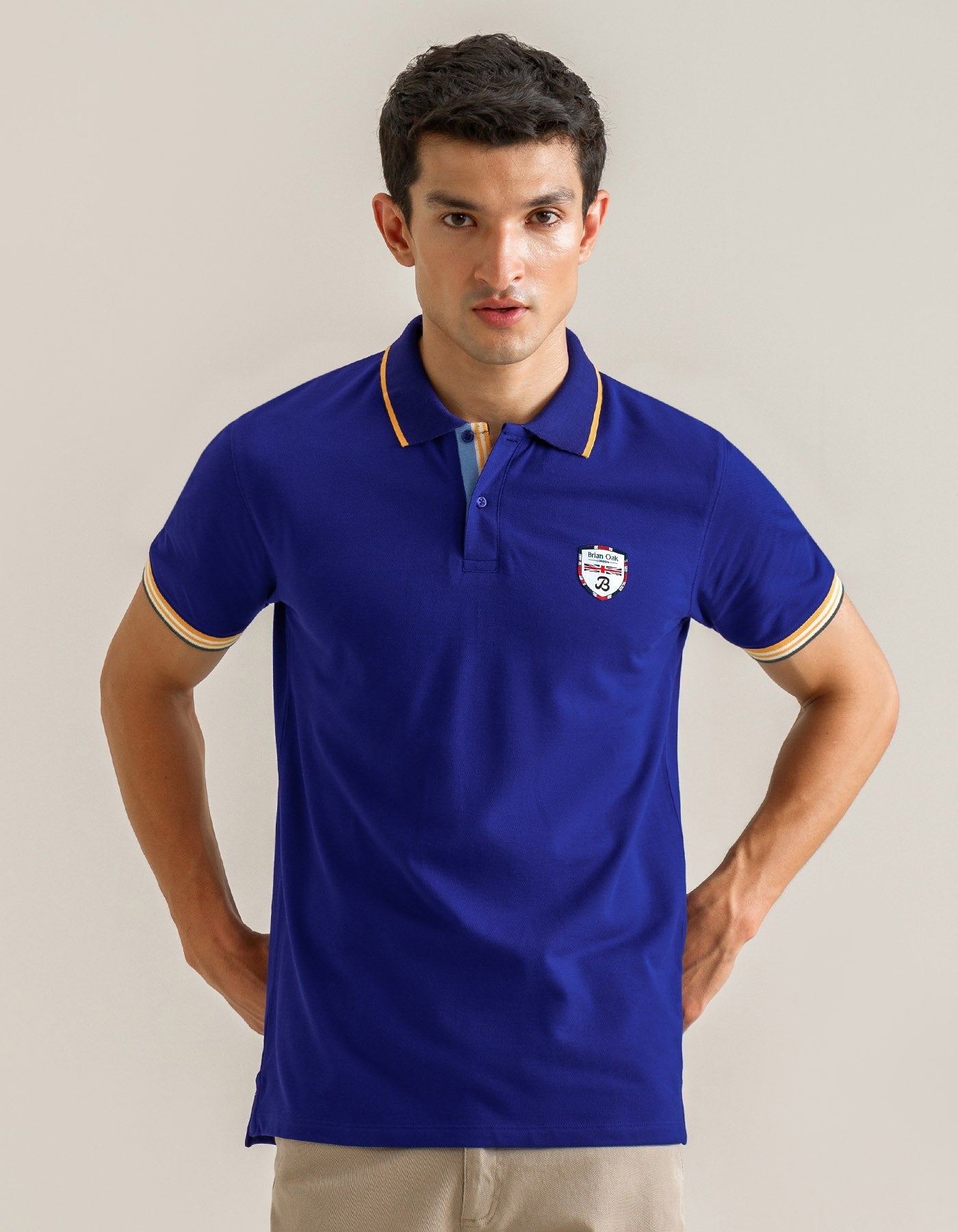 Electric Blue Designer Polo Shirt