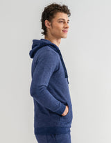 Navy Textured Pullover Nantucket Hoodie