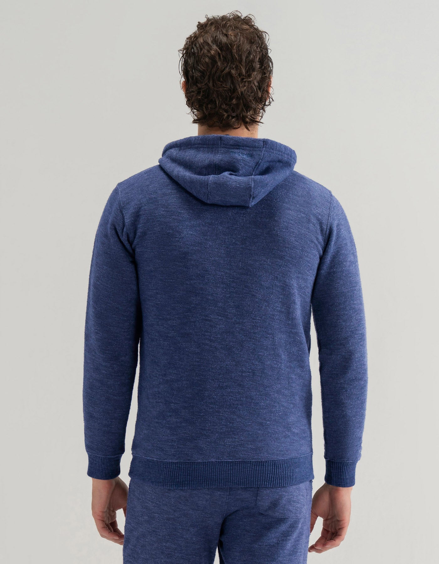 Navy Textured Pullover Nantucket Hoodie