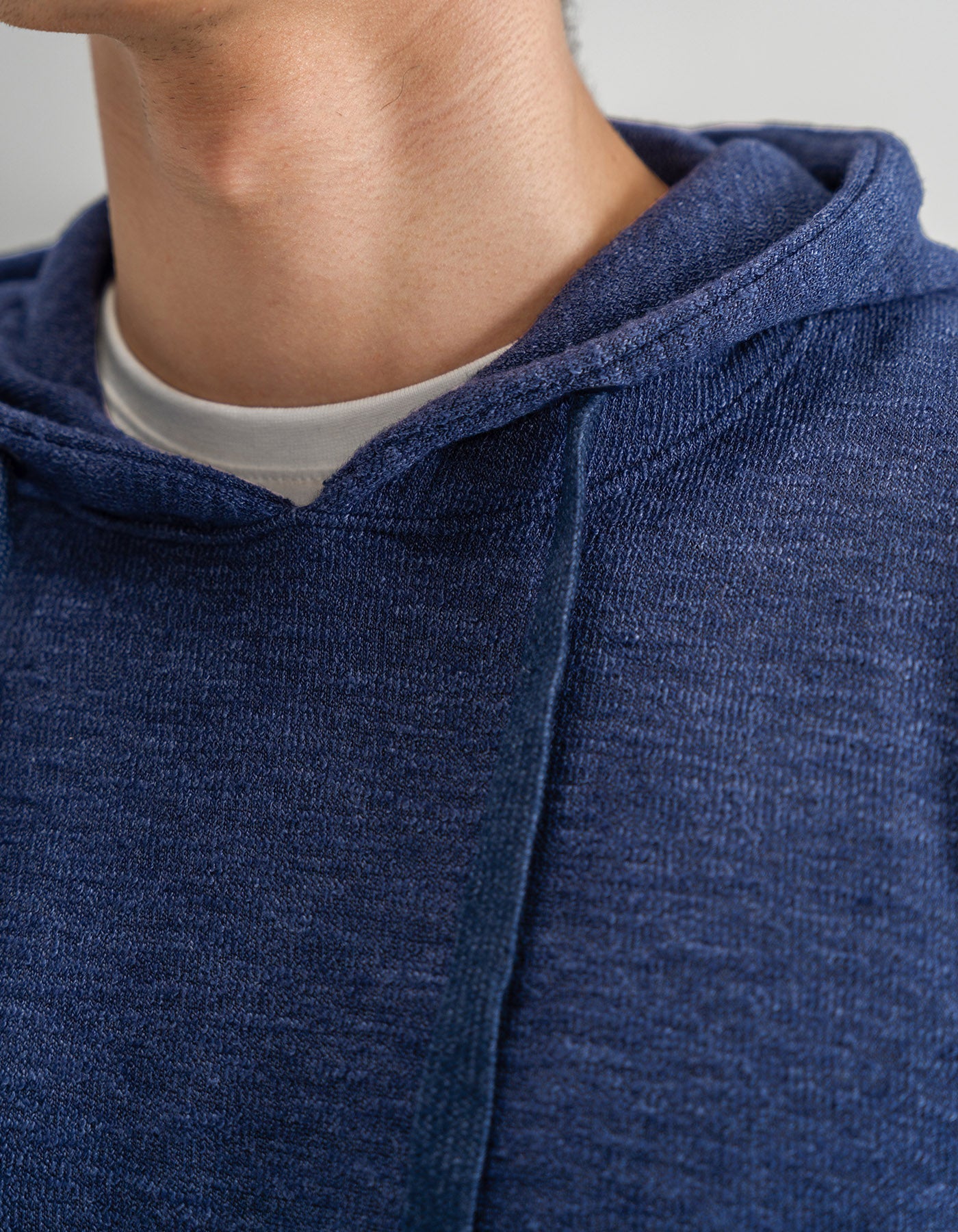 Navy Textured Pullover Nantucket Hoodie