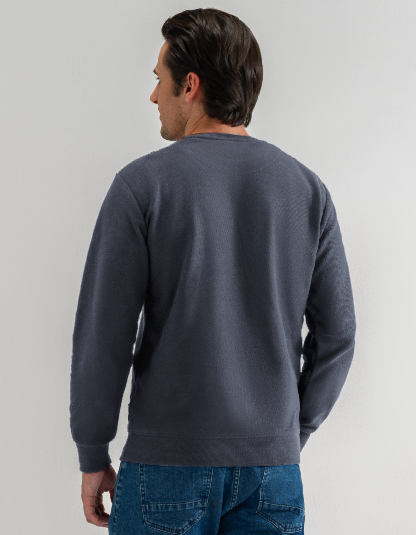 Charcoal Terry Crewneck Sweatshirt