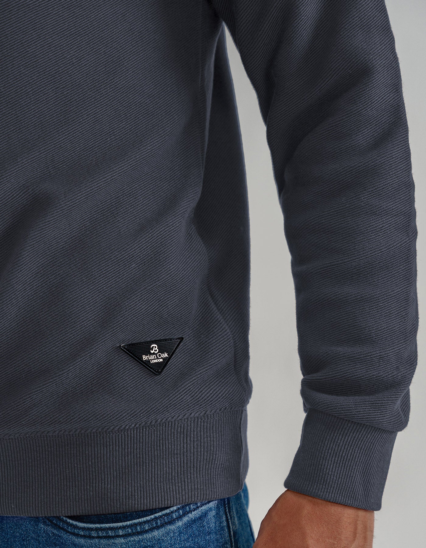 Charcoal Terry Crewneck Sweatshirt