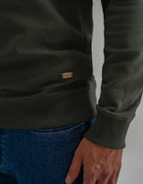 Textured Colour Block Sweatshirt – Brown