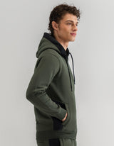 Plain Moss Full Zip Fleece Hoodie