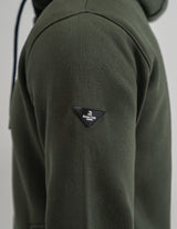 Plain Moss Full Zip Fleece Hoodie
