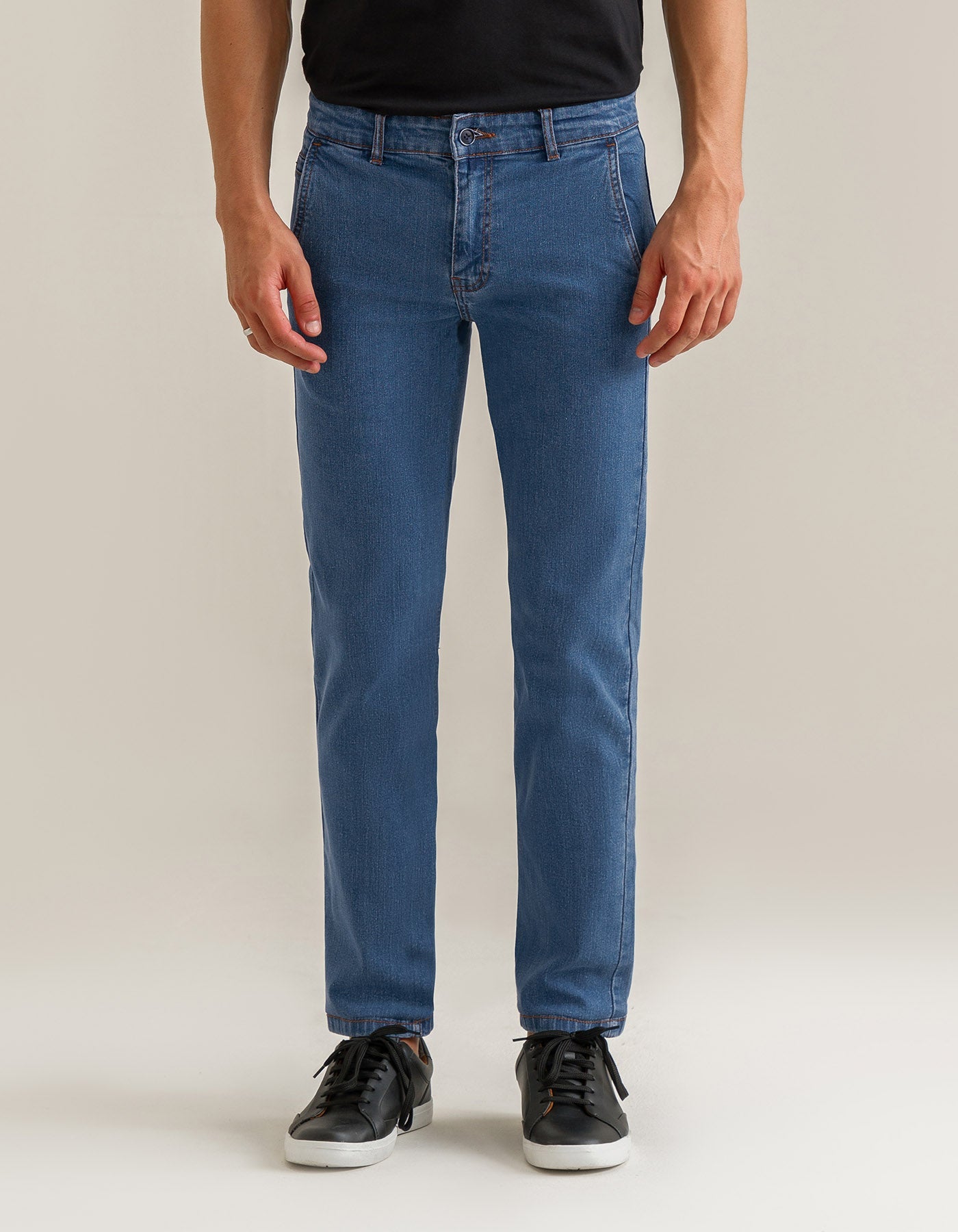 Cross Pocket Traveler Denim - Mid Blue
