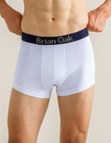 White Cotton Stretch Boxer Trunk