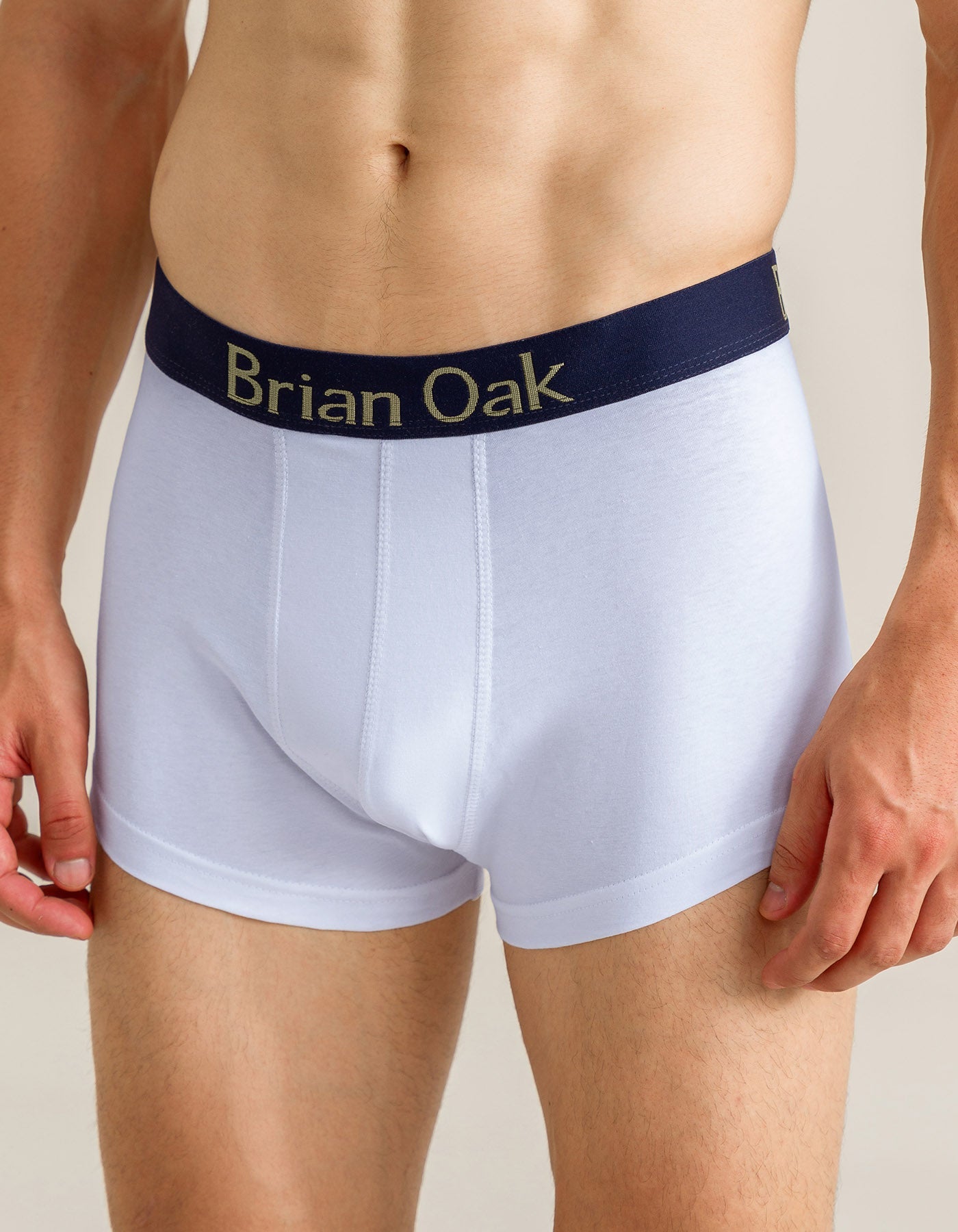 White Cotton Stretch Boxer Trunk