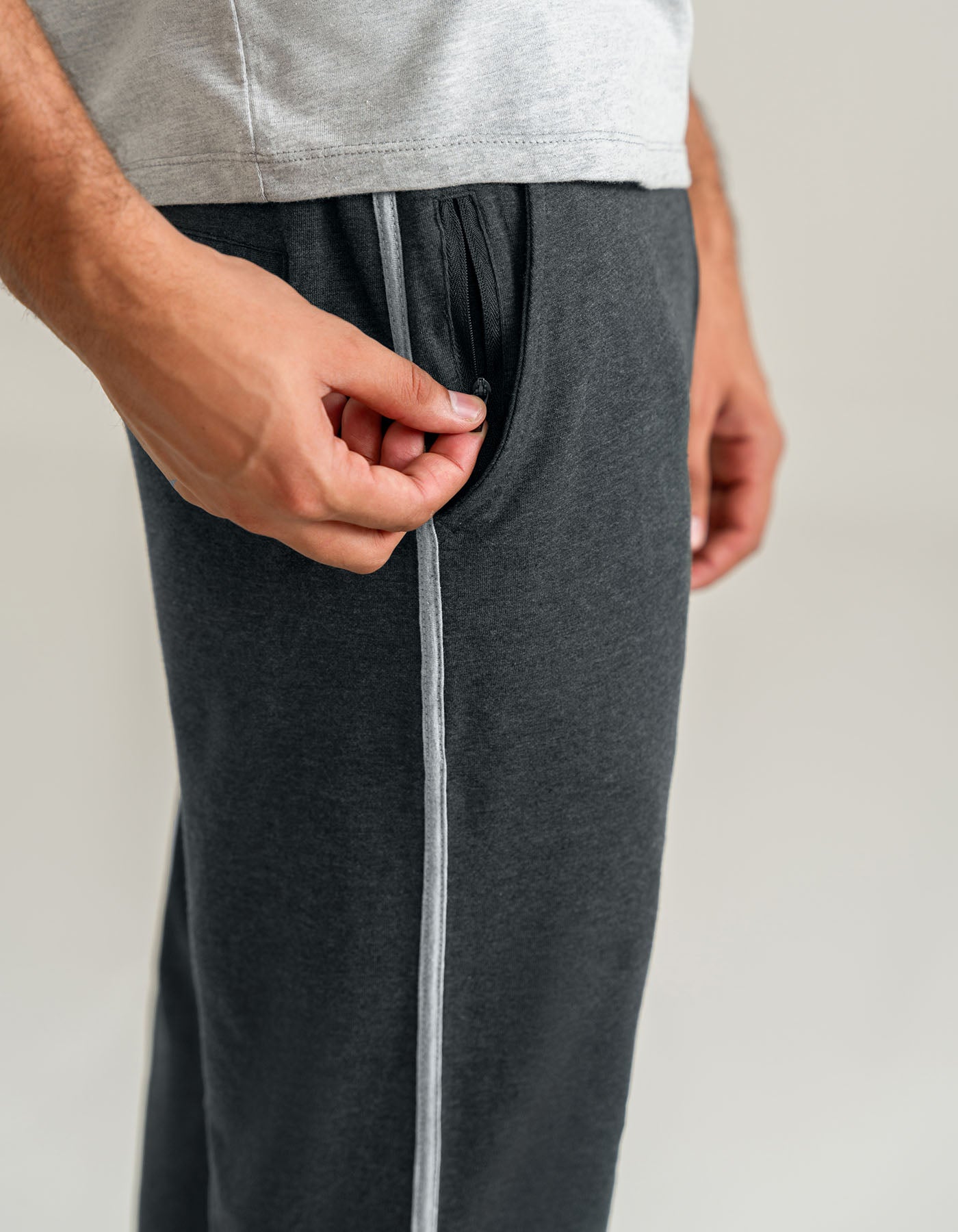 Cotton Jersey Men’s Trousers - Charcoal