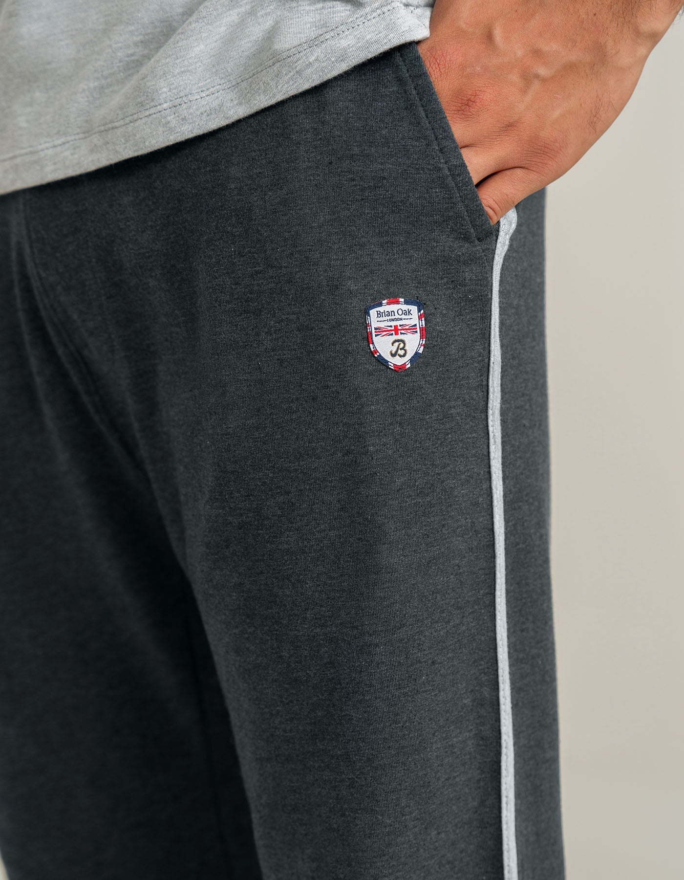 Cotton Jersey Men’s Trousers - Charcoal