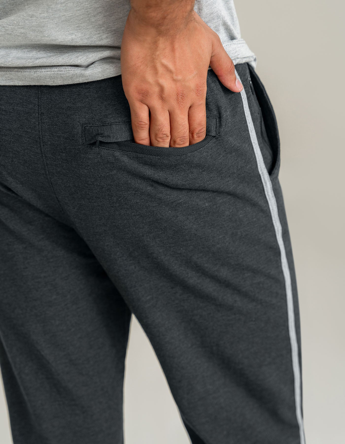 Cotton Jersey Men’s Trousers - Charcoal