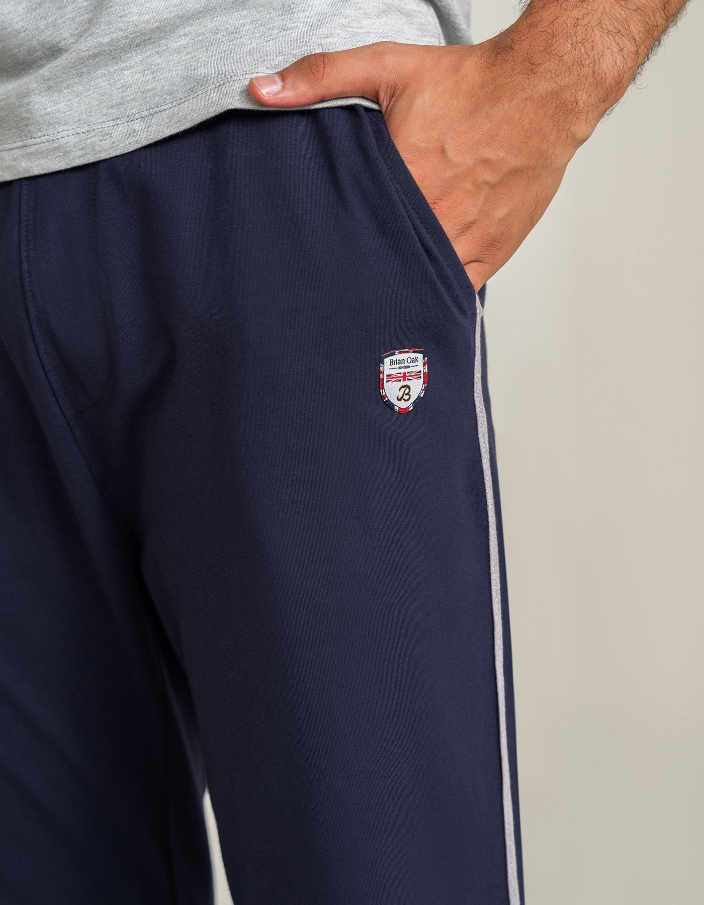 Regular Fit Jersey Trousers - Navy