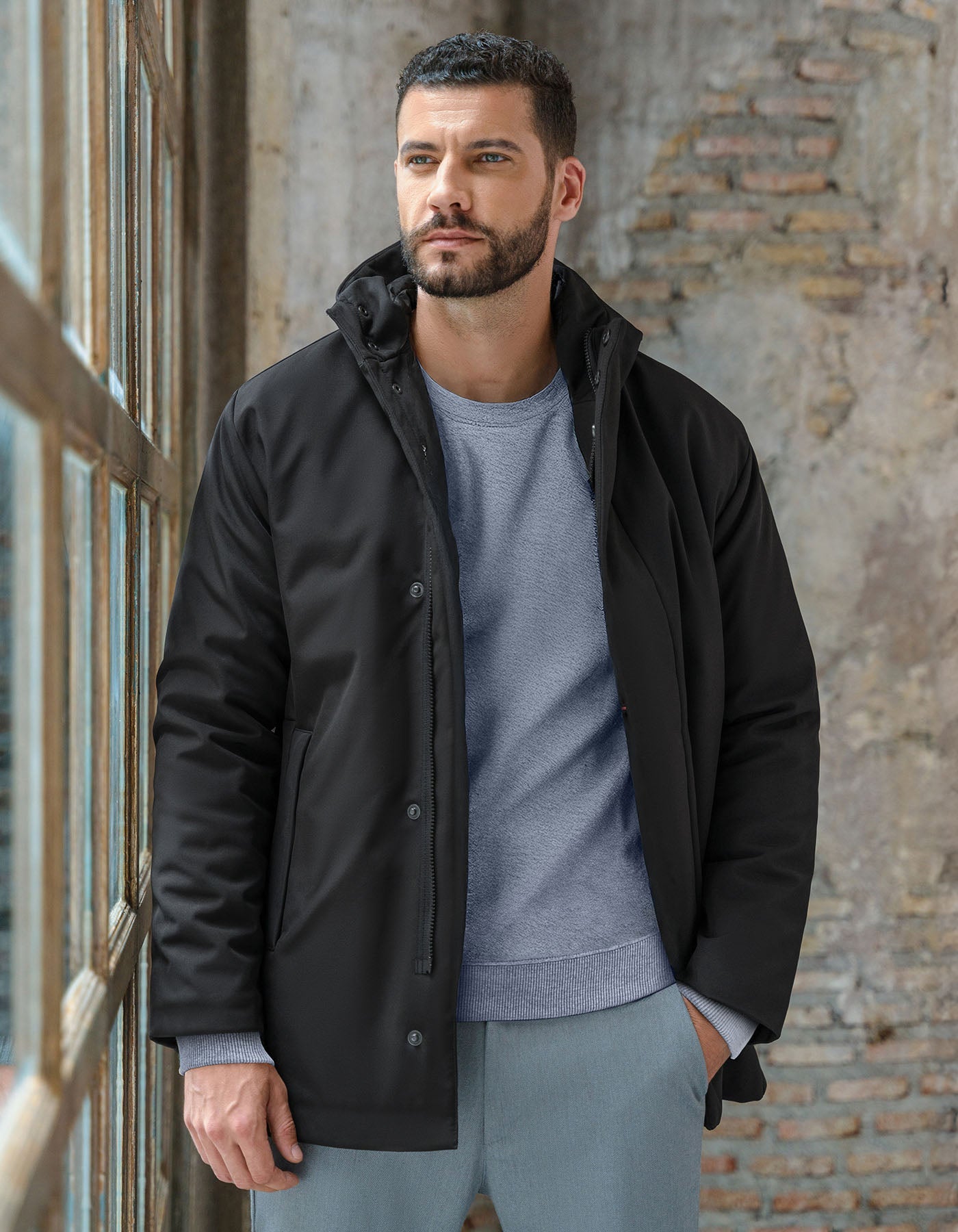 Black Waterproof Long Jacket