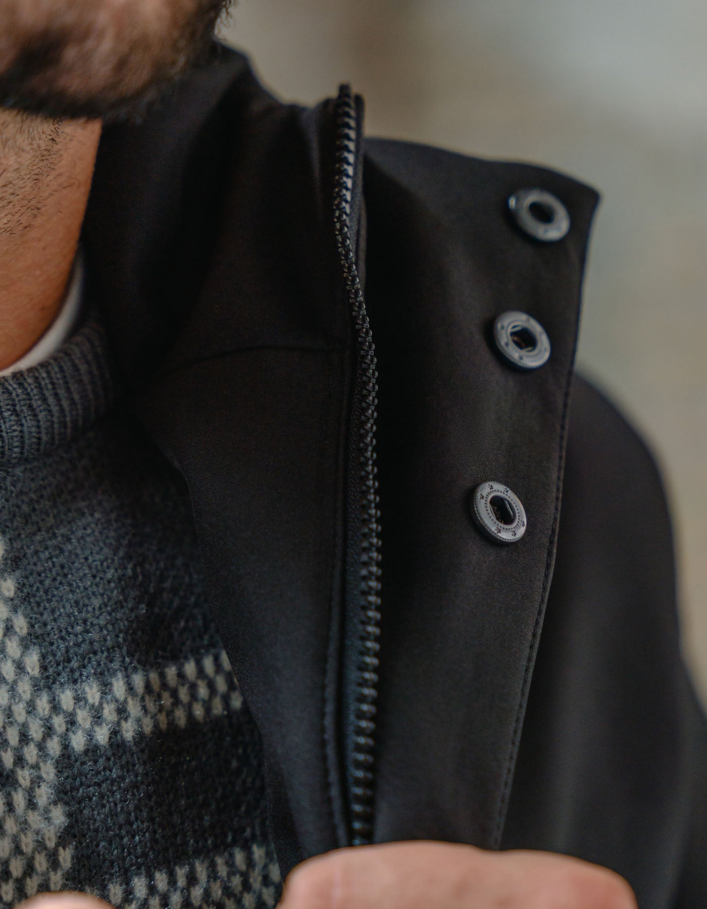 Black Waterproof Long Jacket