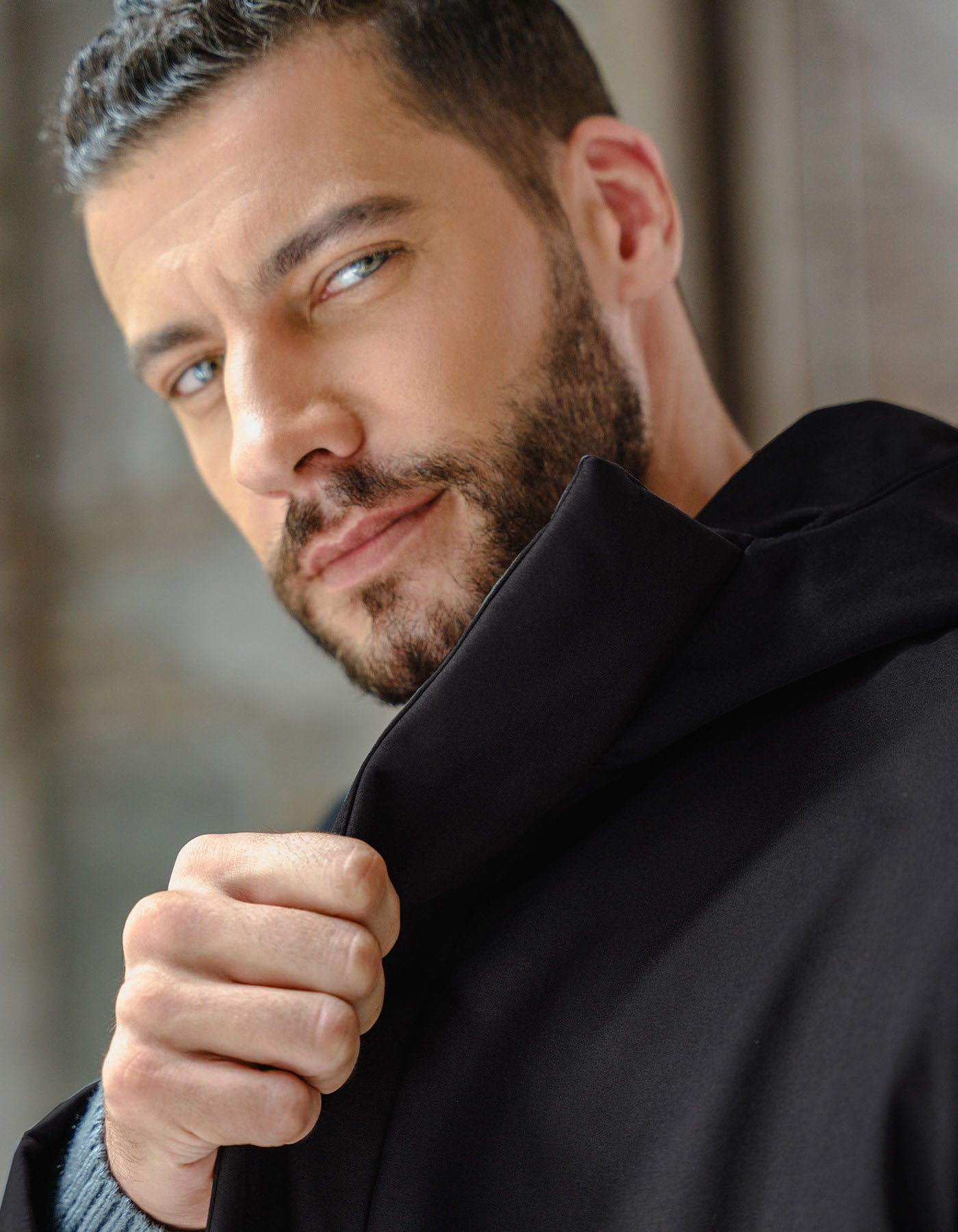 Black Waterproof Long Jacket