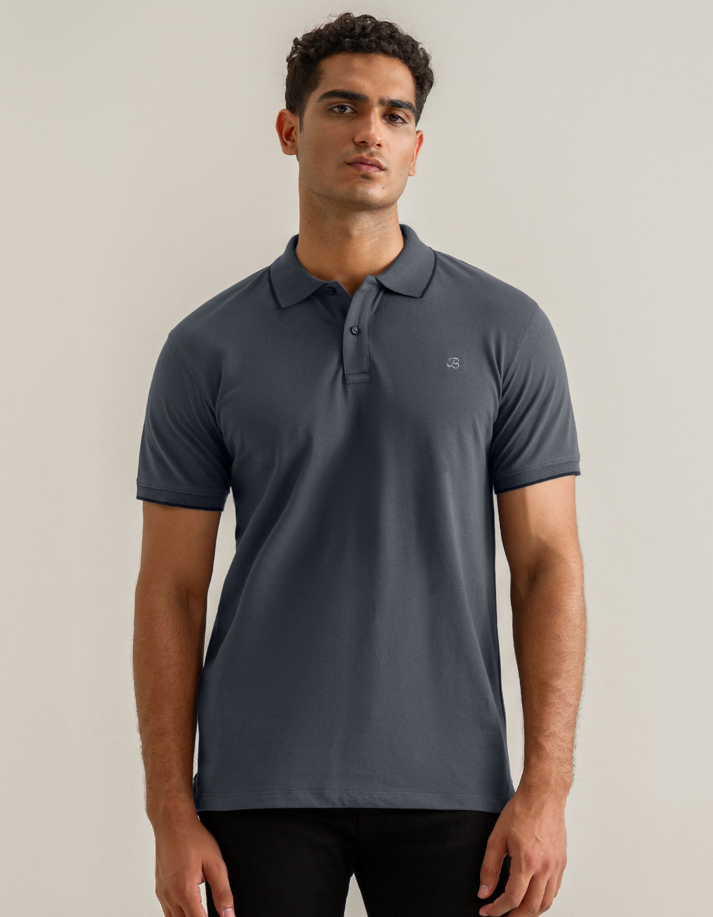 Charcoal Grey Premium Pique Polo