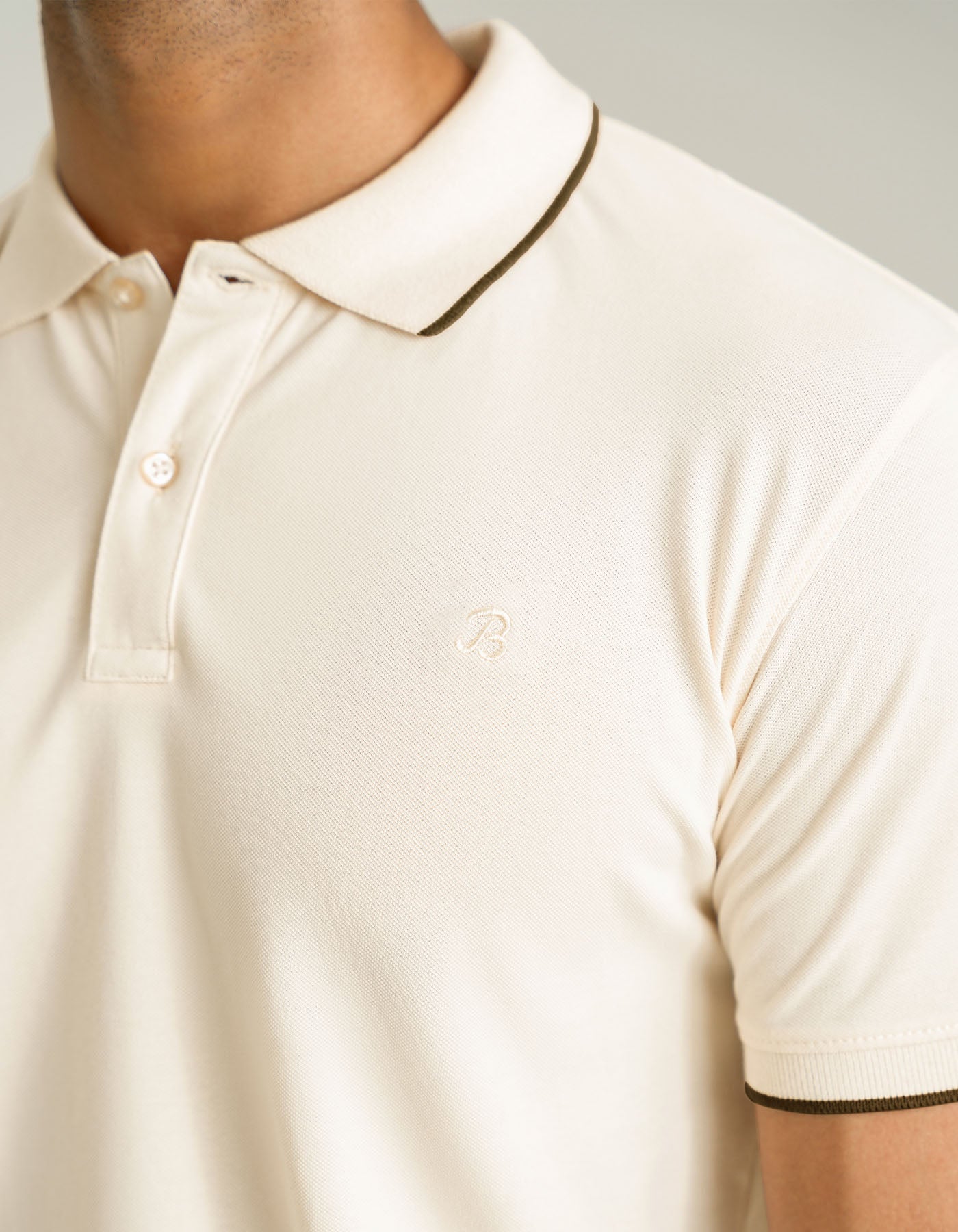Premium Men’s Off-White Polo