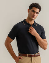 Black Premium Pique Polo Shirt