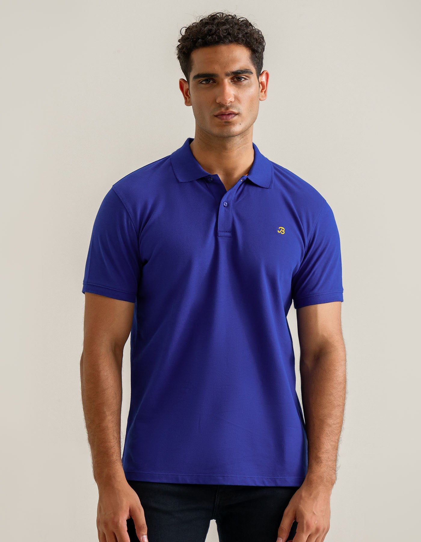 Electric Blue Soft Cotton Polo