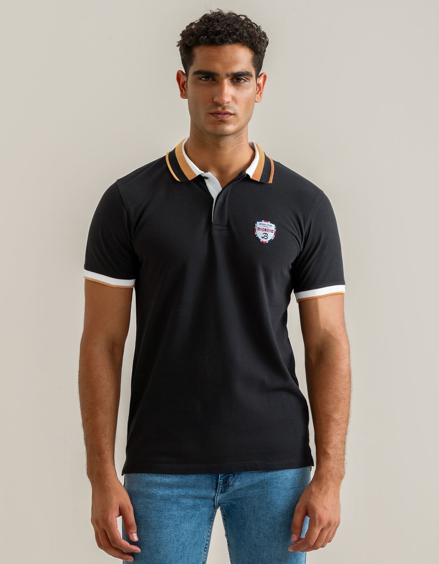 Black Designer Polo Shirt