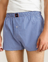 Royal Blue Woven Check Boxer