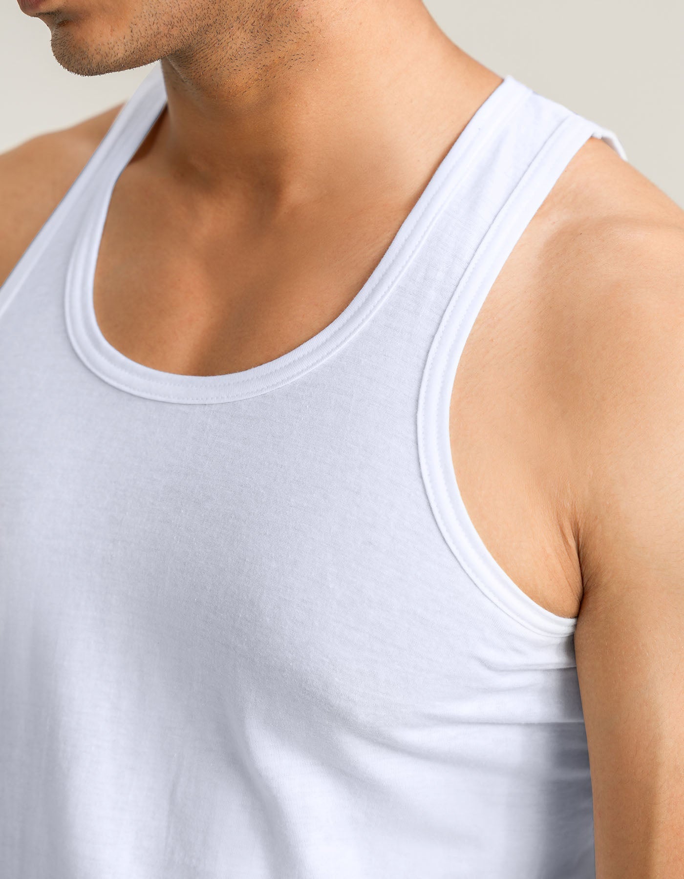 White Regular Fit 100% Cotton Vest
