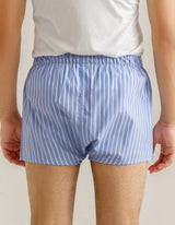 Sky Blue Striped Woven Boxer