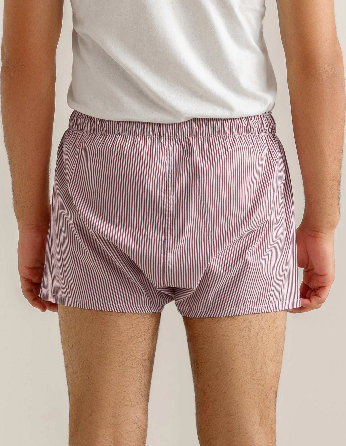 Maroon Striped Cotton Boxers