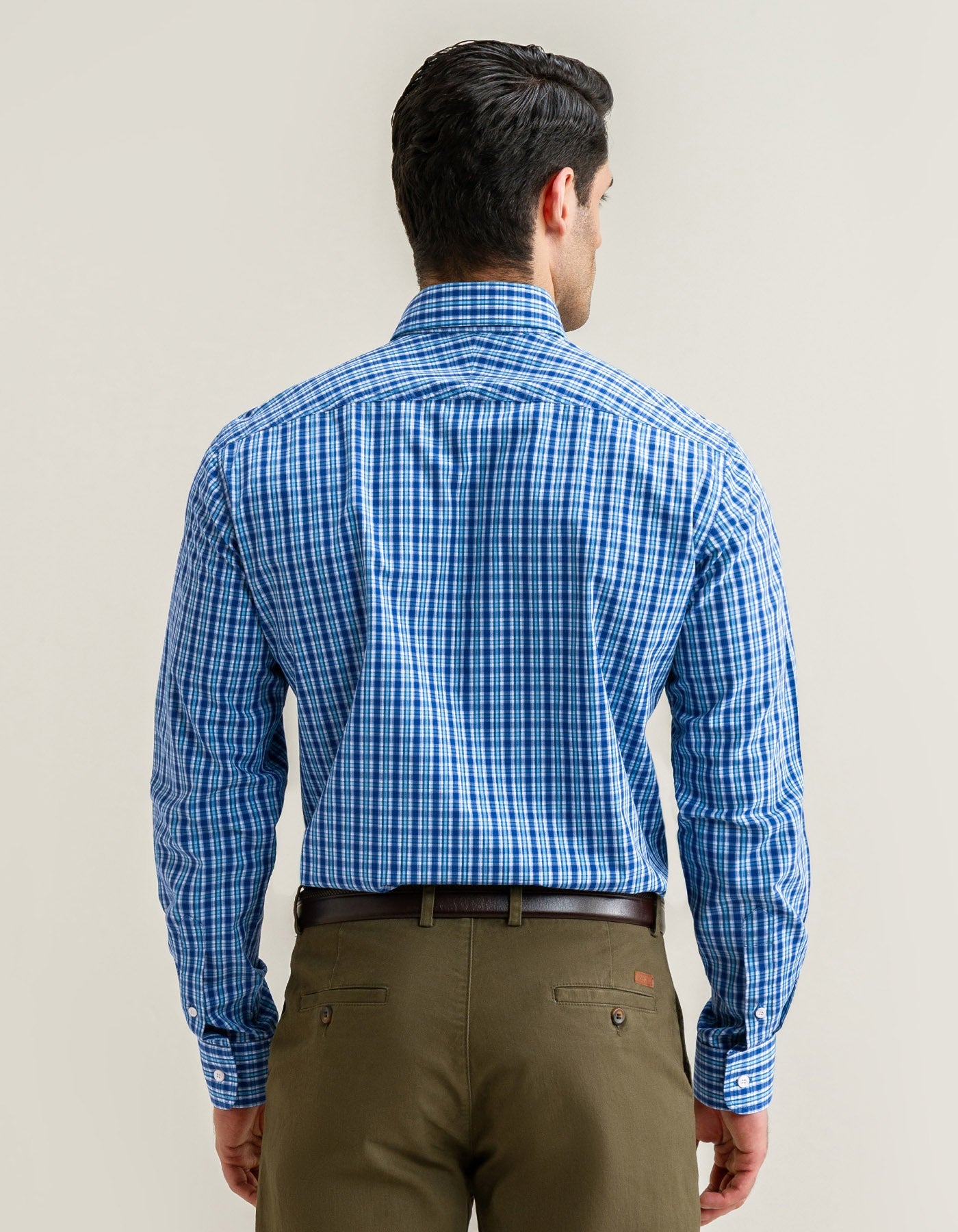 Sky Blue Casual Check Shirt