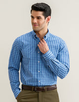 Sky Blue Casual Check Shirt