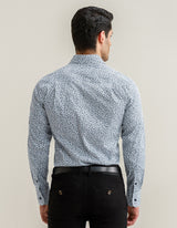 Easy Care Patterned Shirt - White