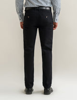 Men's Cross Pocket Black Jeans