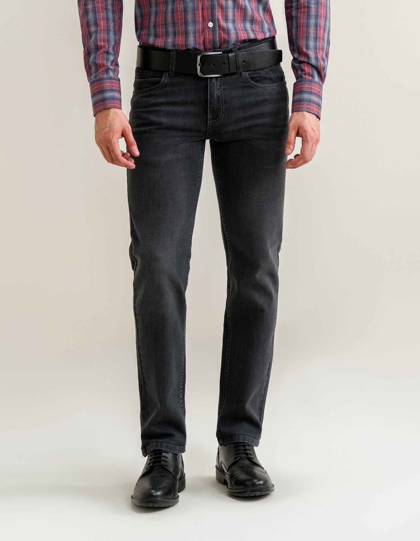 Classic Dark Grey Denim Jeans