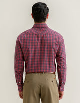 Easy Care Casual Red Check Shirt