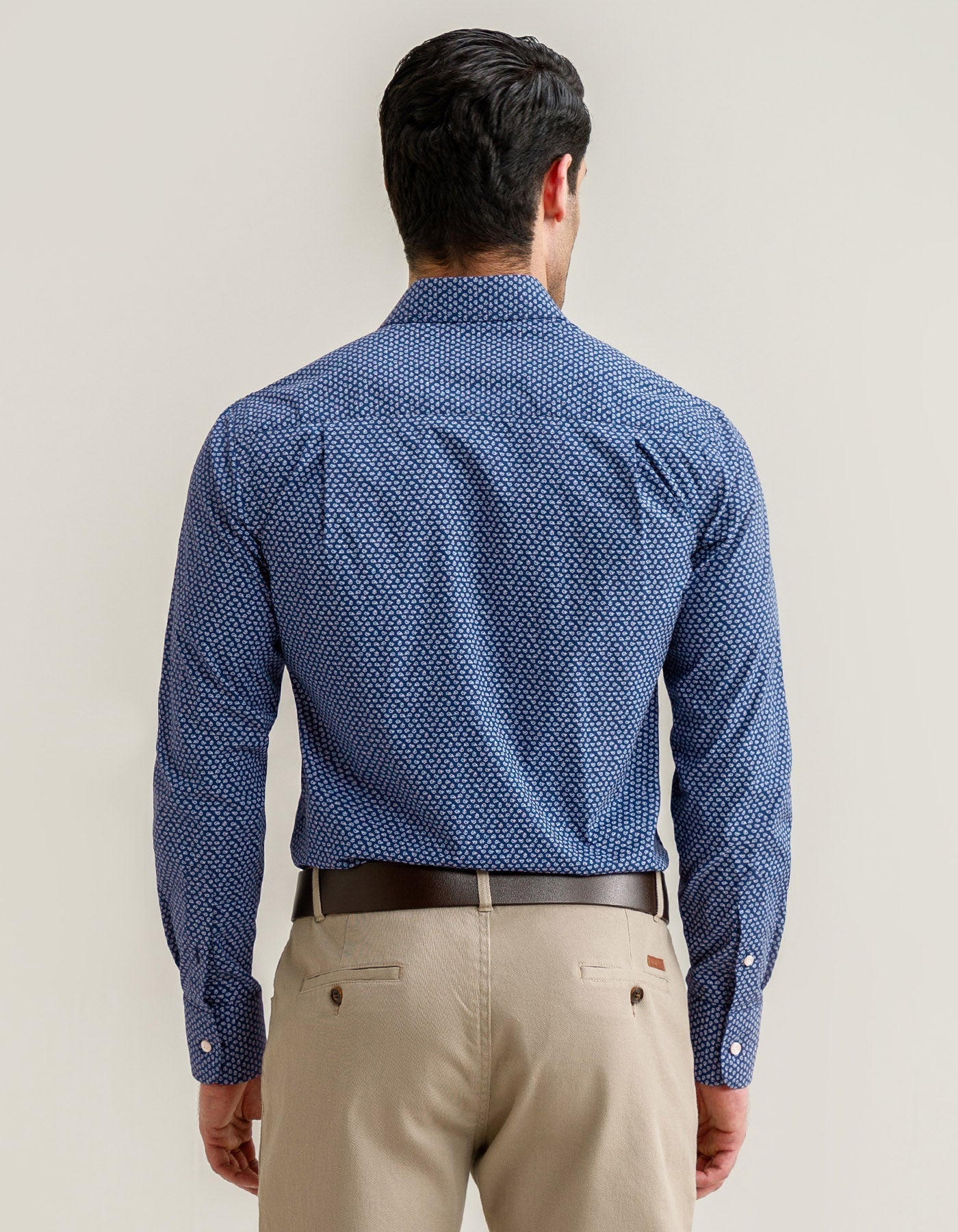 Patterned Dress Shirt - Oxford Blue