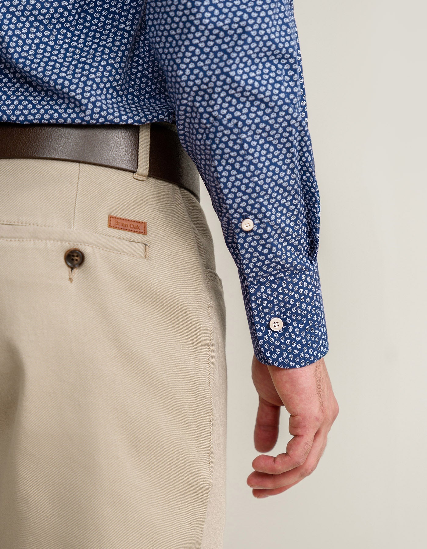 Patterned Dress Shirt - Oxford Blue