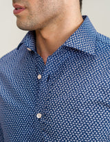 Patterned Dress Shirt - Oxford Blue