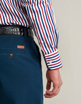 Royal Blue and Red Striped Formal Shirt